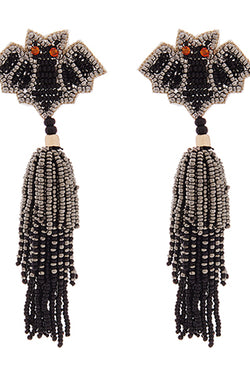 Bat & Fringe Earrings