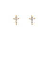 Glass Cross Stud Earrings