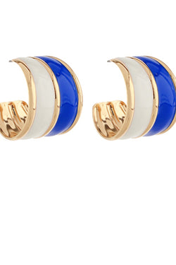 Wide Two-Tone Acrylic Hoops