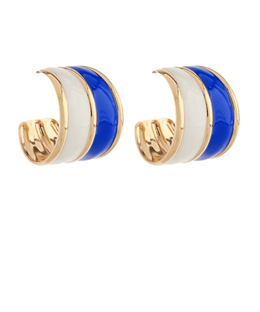 Wide Two-Tone Acrylic Hoops