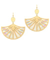 Pearl Fan Drop Earrings