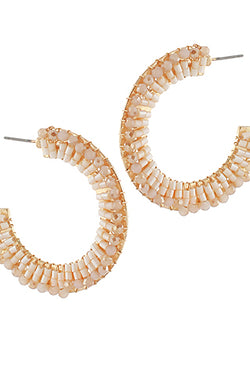 Glass Beaded Hoops
