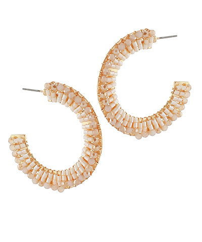 Glass Beaded Hoops
