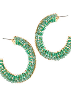 Glass Beaded Hoops