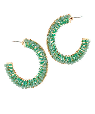Glass Beaded Hoops