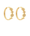 Pave Clover & Sparkle Hoops