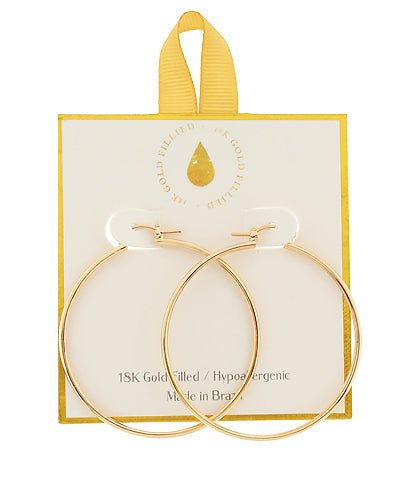 Gold Dipped Metal Hoops