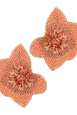 Flower Beaded Earrings