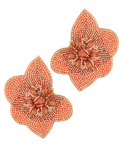 Flower Beaded Earrings