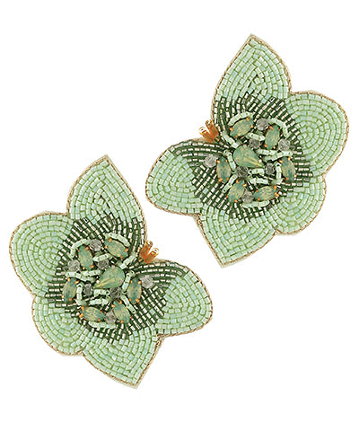 Flower Beaded Earrings