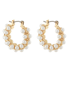 Layered & Dotted Pearl Hoops