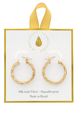 18K GF Hoops - Large Twist