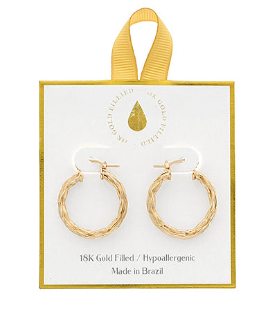 18K GF Hoops - Large Twist