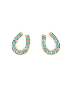 Studded Horseshoe Earrings