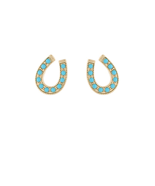 Studded Horseshoe Earrings