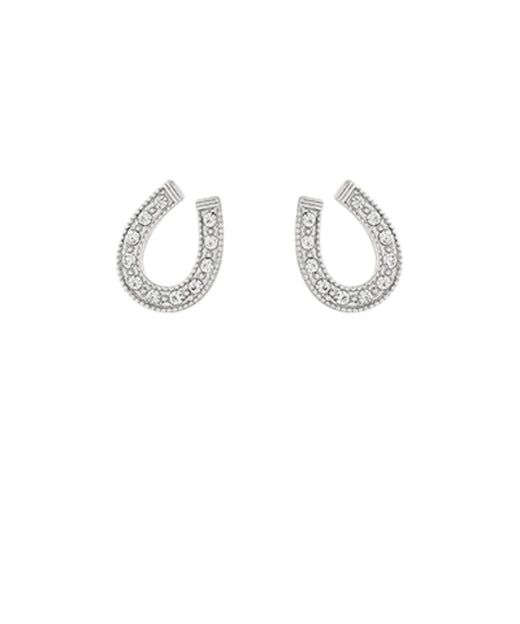 Studded Horseshoe Earrings