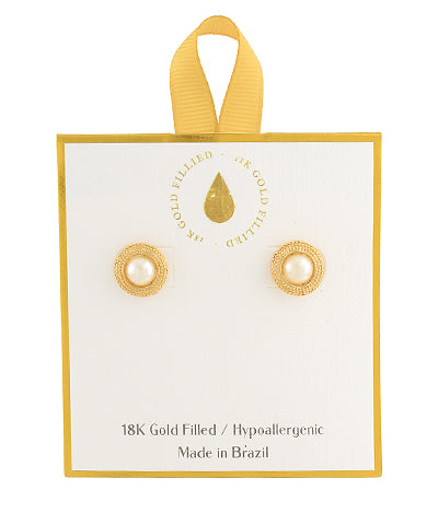 Pearl Halo Stud Earrings