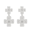 Double Cross Dangle Earrings