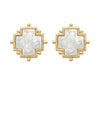 Dotted Acetate Cross Earrings