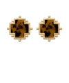 Dotted Acetate Cross Earrings