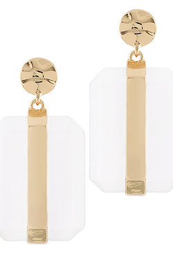 Bar & Organic Square Earrings