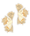 Textured Half Flower Earrings