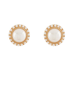 Dome Pearl Earrings