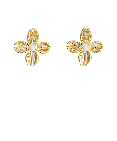 Flower & Pearl Earrings