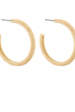 38MM Hammered Hoop Earrings