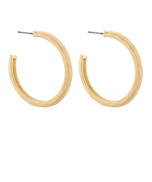 38MM Hammered Hoop Earrings