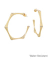 Bamboo Crystal Hoops