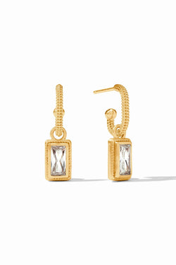 Julie Vos, Baguette Hoop & Charm Earrings