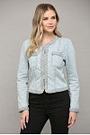 Braided Trim Jean Jacket