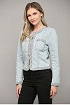 Braided Trim Jean Jacket