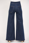 Dark Denim High Waist Wide Leg Jean