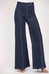 Dark Denim High Waist Wide Leg Jean