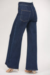 Dark Denim High Waist Wide Leg Jean