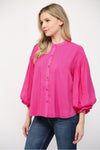 Puff Sleeve Ruffle Shirt