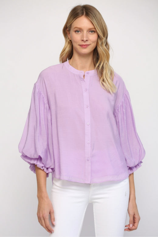 Puff Sleeve Ruffle Shirt