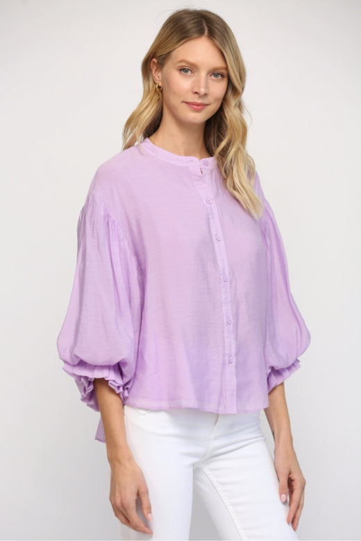 Puff Sleeve Ruffle Shirt
