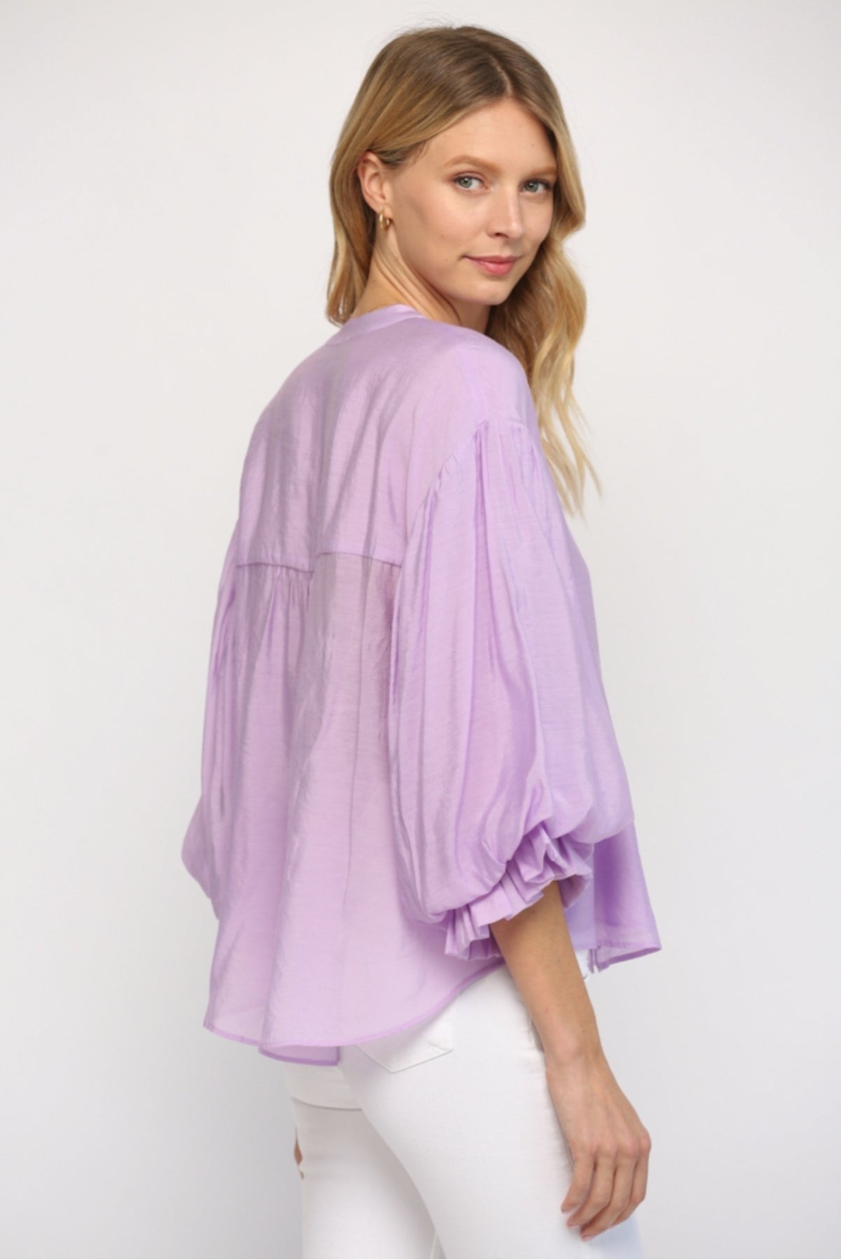 Puff Sleeve Ruffle Shirt