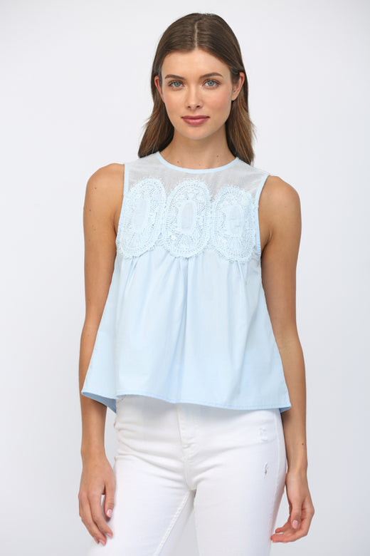 Lace Trimmed Tank