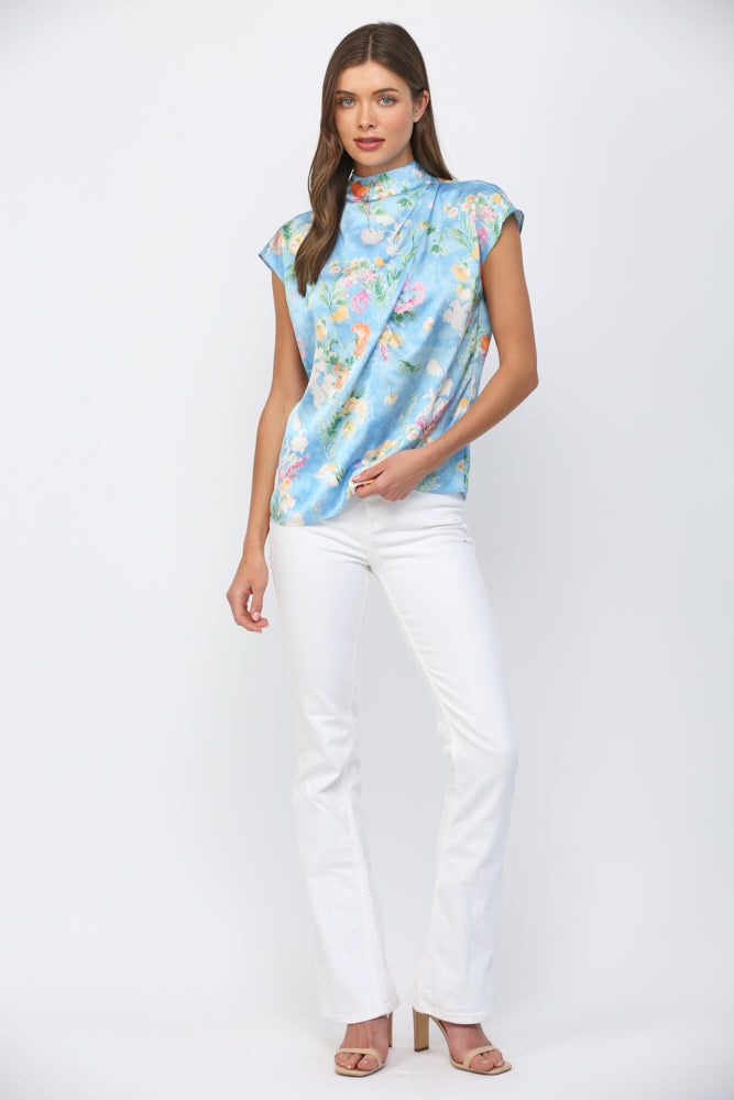 Floral Satin Top