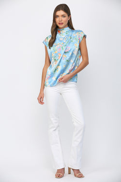 Floral Satin Top
