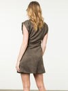 Rolled Neck Suede Dress