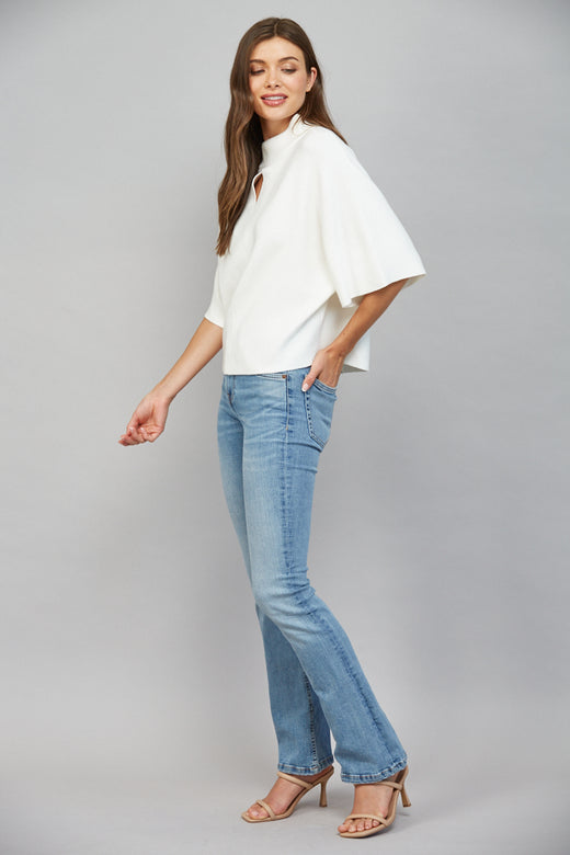 Keyhole Bell Sleeve Sweater