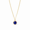 Julie Vos, Fleur-de-Lis Solitaire Reversible Necklace - Iridescent Sapphire Blue