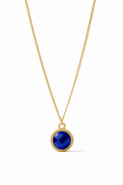 Julie Vos, Fleur-de-Lis Solitaire Reversible Necklace - Iridescent Sapphire Blue