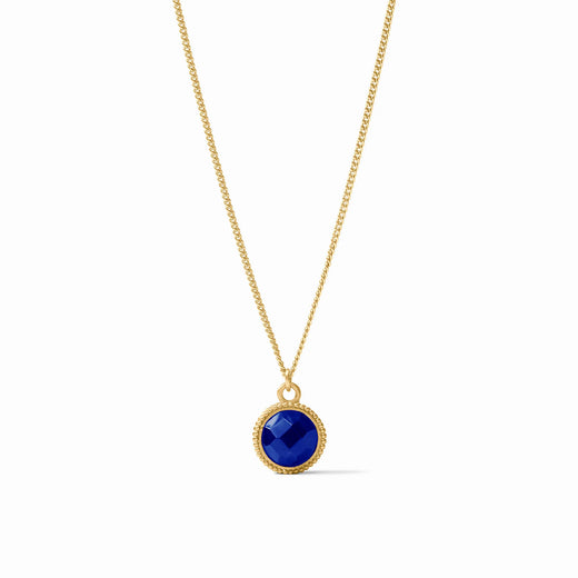Julie Vos, Fleur-de-Lis Solitaire Reversible Necklace - Iridescent Sapphire Blue