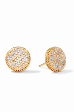 Fleur-de-Lis Pave Stud